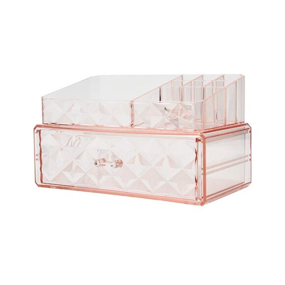 Women's Makeup Organizer Acrylic Cosmetic Storage Drawers and Jewelry Display - Picture 2 of 5
